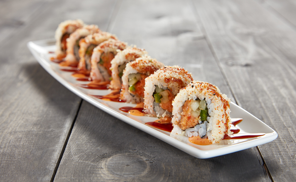 Kona Grill signature dishes Macadamia Nut ChickenKG CheeseburgerSpicy Tuna RollAvocado Egg Rolls﻿﻿﻿﻿﻿﻿﻿